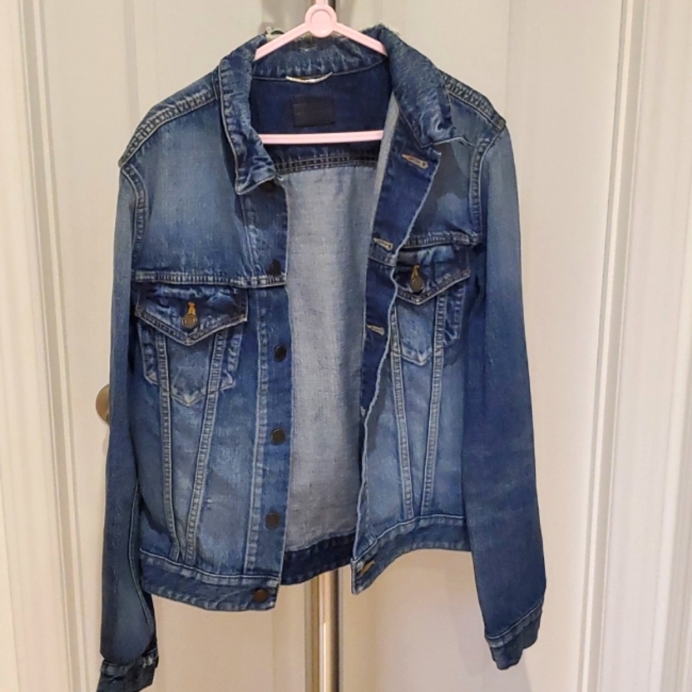 YSL Distressed Jean Demin Jacket